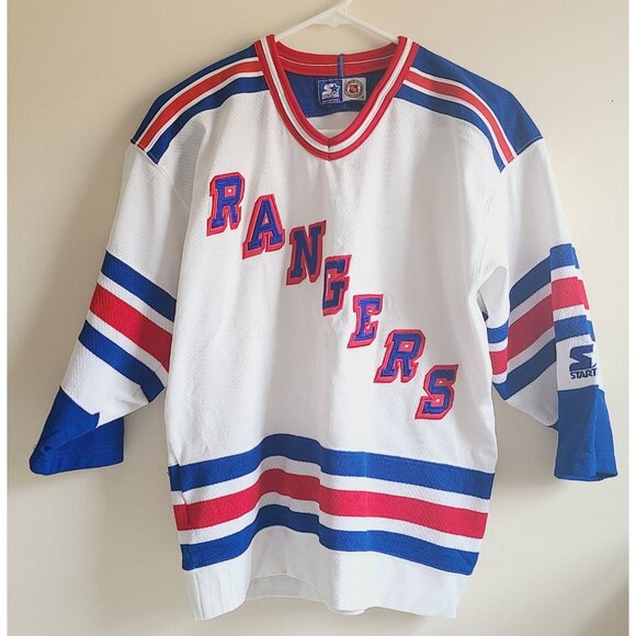 STARTER Other - Vtg 90's Starter New York Rangers Jersey Authentic Center Ice Fight Strap NHL